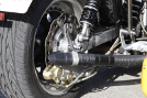 Yamaha V-max Gespann mit Sauer 2-Sitzer Wing-Racer Seitenwagen - Hinterrad mit Anschlüssen